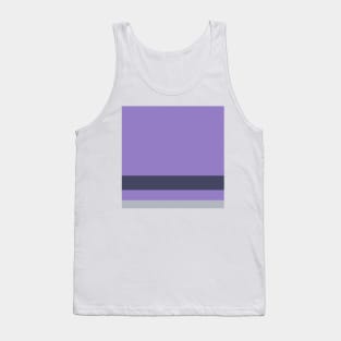 A brilliant harmony of Dark Grey Blue, Pink Lavender, Wisteria and Cadet Blue (Crayola) stripes. Tank Top